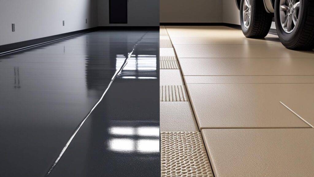 garage coatings vs garage tiles in Alabama