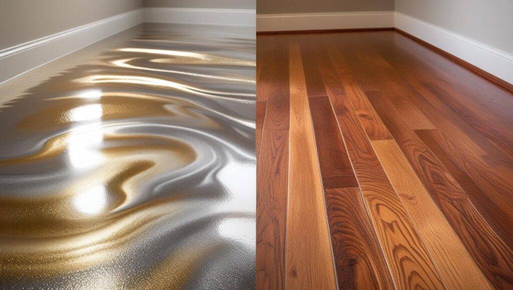 metallic epoxy vs traditional flooring in Alabama